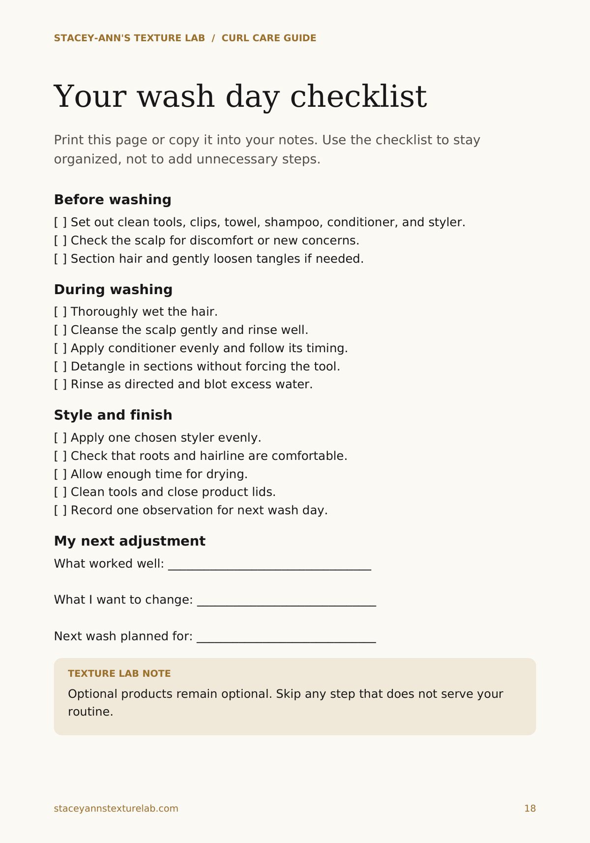 The Texture Lab Curl Care Guide